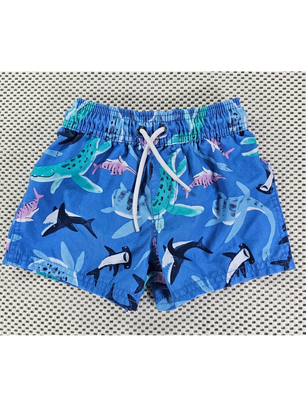 Carter's Just One You  Boy's Toddler Swim Shorts with Ocean Scene Print. Size 2T